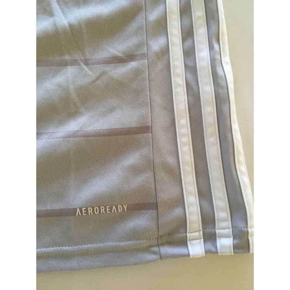 Adidas Mens Sz M West Mont United Gray AreoReady Short Sleeve Soccer Jersey